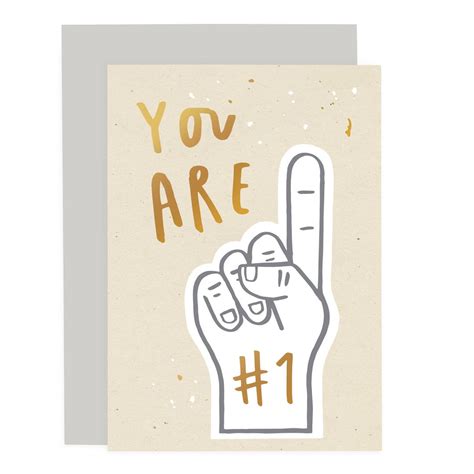 You Are Number One Card Gold Foil Card Graduation Card Well Done Card