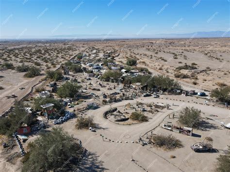 Premium Photo Aerial View Of Slab City An Unincorporated Off The Grid Squatter Community In