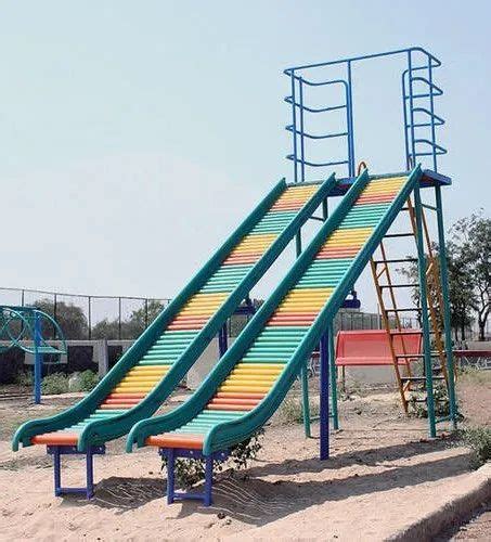 Fibreglass Playground Mild Steel Angle Double Roller Slide Age Group