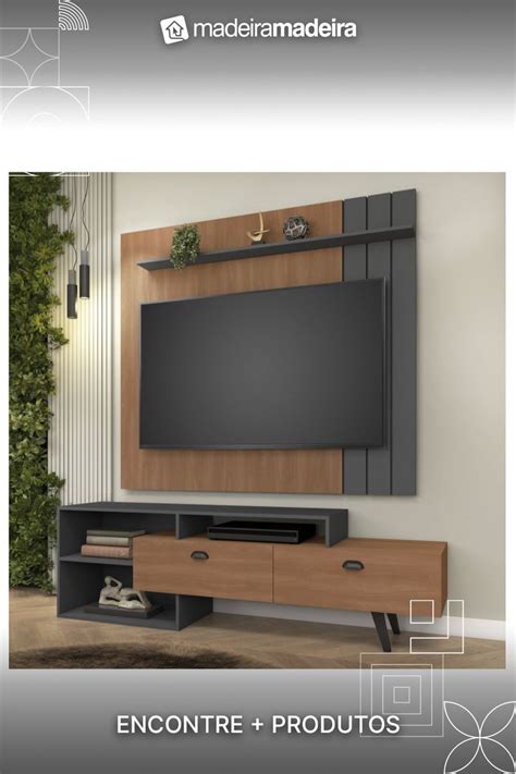 Home Theather Valencia 180cm Rack 2 Portas Basculantes E Painel Para Tv