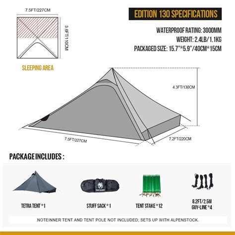 OneTigris TETRA Ultralight Tent 2 Person