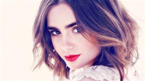 Lips, Lily Collins, Red Lipstick, Woman, Face wallpaper | celebrities ...