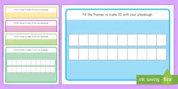 Making Numbers 11 To 20 With Ten Frames Playdough Mats