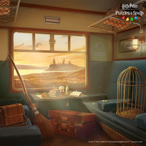 Harry Potter Illustration: Interior of a Train Car