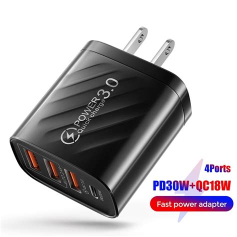 48W hızlı USB şarj cihazı hızlı şarj 3 0 tip C PD 30W hızlı şarj için