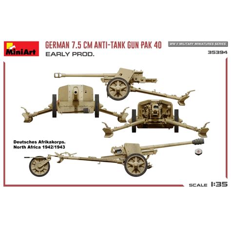 MINIART 1 35 7 5cm PaK 40 Anti Tank Cannon Military Model IPoncomp