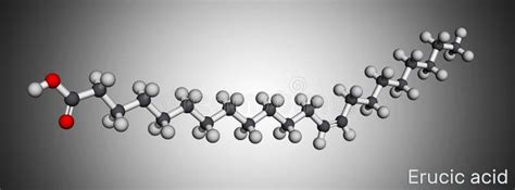 Erucic Acid Molecule It Is Docosenoic Acid Monounsaturated Omega