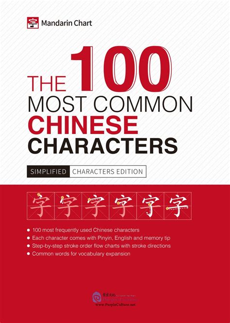 The 100 Most Common Chinese Characters (Simplified Version)