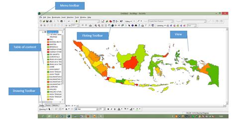 aplikom fakultas ekonomi  bisnis pengenalan arcmap