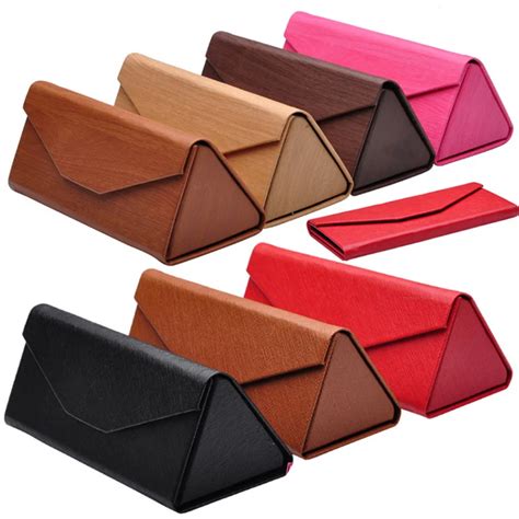 Pu Leather Eyewear Sunglasses Box Bag Floding Sunglass Case Hard Eye Glass Eyeglass Box For