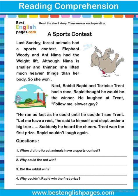 A Sports Contest Readin Deutsch Daf Arbeitsbl Tter Pdf Doc