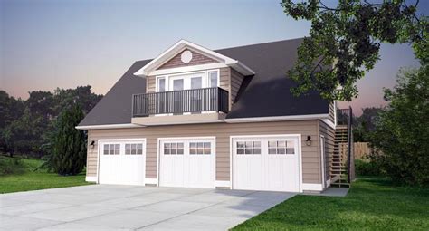 Plan 90941 | 3 Car Garage Apartment with 2 Bed, 1 Bath | Carriage house ...