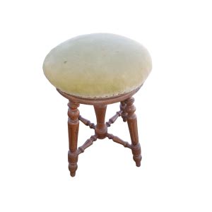 Ancien Tabouret De Ferme De Traite Tripode Bois Massif Vers