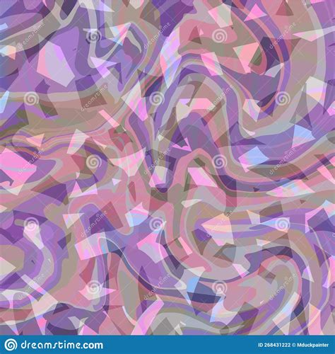 Light Pastel Strange Psychedelic Mosaic Seamless Pattern With Chaotic