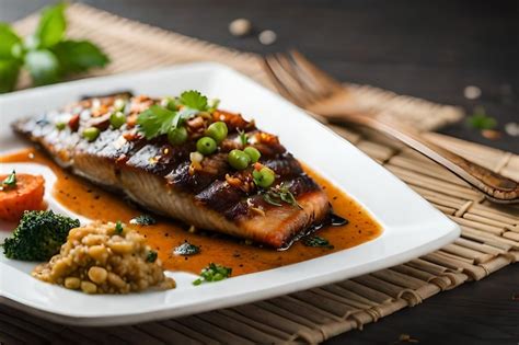 Un Plato De Comida Con Arroz Y Verduras Foto Premium