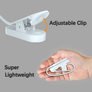 D Babe Led Rechargeable Book Light For Reading In Bed Clip On