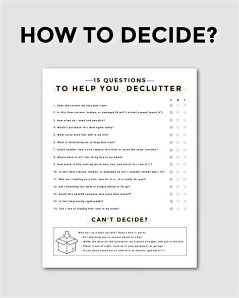 15 Decluttering Questions To Ask Yourself And Make Choices Easier PDF