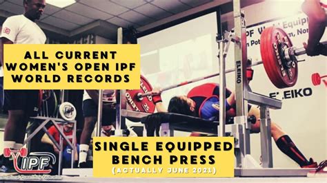 ALL CURRENT WOMEN S OPEN IPF WORLD RECORDS SINGLE EQUIPPED BENCH