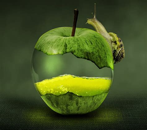 Green Apple Art Wallpaper