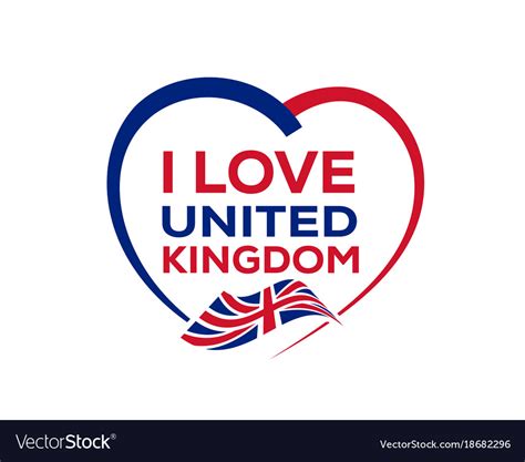 I Love United Kingdom Royalty Free Vector Image