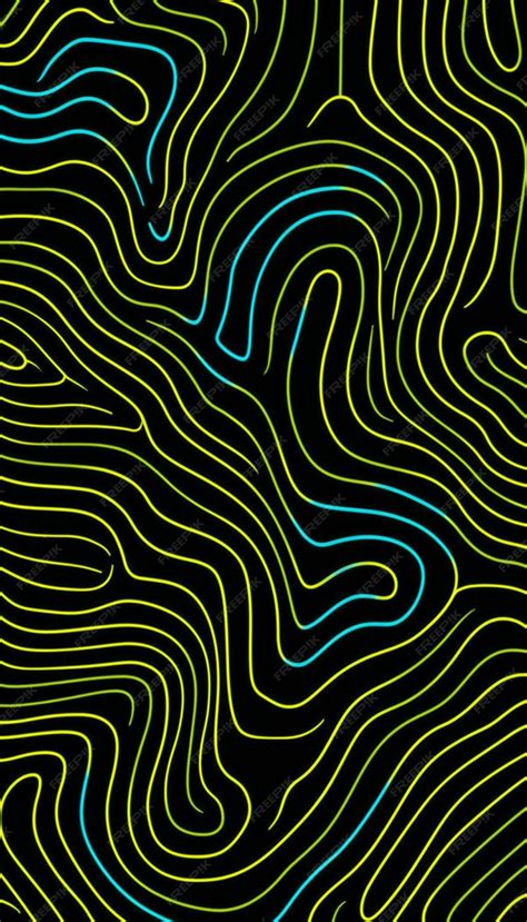 Premium Photo | Abstract pattern of curved lines in a black background