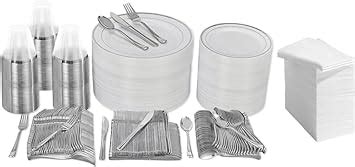 Amazon Prestee Piece Set Including Napkins Plastic Disposable