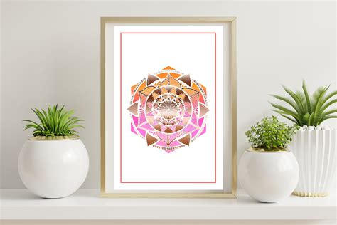 Colorful Mandala Digital Wall Art Bohemian Mandala Digital Wall Art