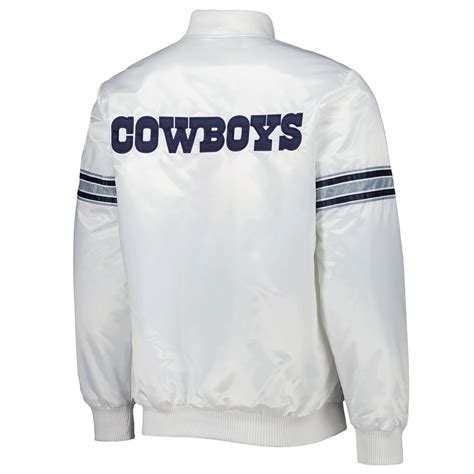 Starter Satin The Power Forward Dallas Cowboys White Jacket - Jackets ...