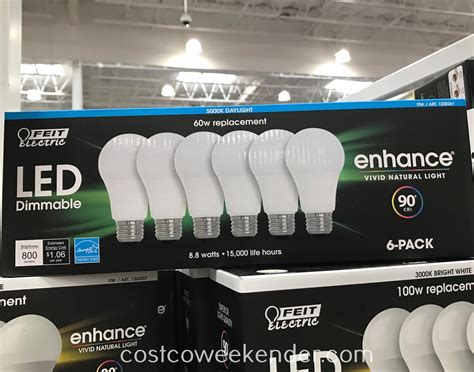 Feit Electric W Replacement Led Bulb Pack Costco Weekender