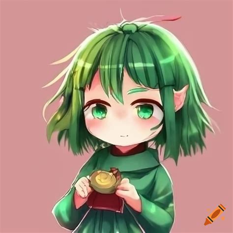 Anime Character With Green Hair And Gnome Like Appearance On Craiyon