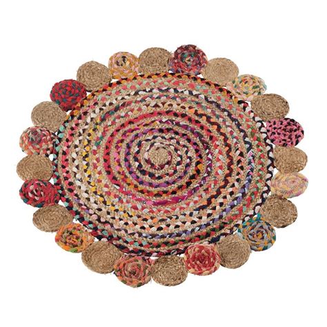 Tapis Rond Ethnique Color Tribal Cm Meuble Passion