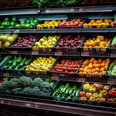 Premium Photo | Fresh produce fruits and vegetables attractively