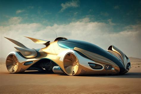 Premium Photo A Futuristic Car That Is A Flying Car