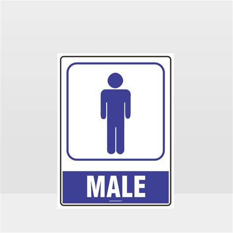 Male Toilet Symbol Sign - Notice/Information Sign - HAZARD SIGNS NZ