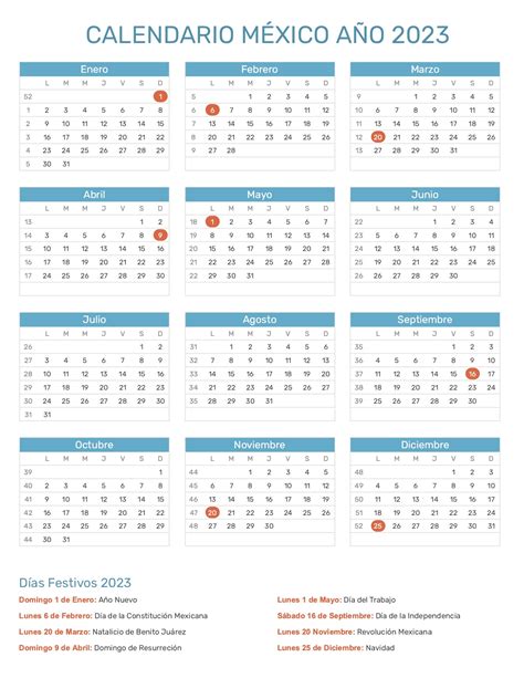 Calendario 2023 Dias Festivos Mexico | Images and Photos finder