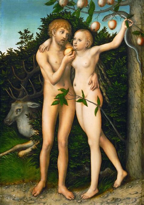 Adam And Eve 1526 Painting Lucas Cranach The Elder Oil Paintings