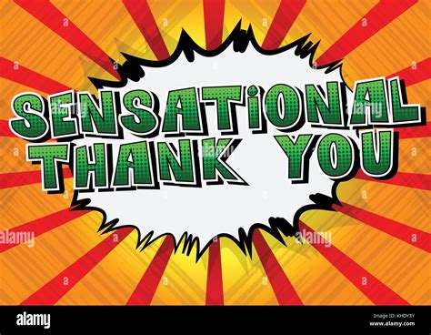 Sensational Thank You Comic Book Style Word On Abstract Background