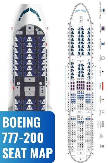 Boeing 777-200 Seat Map | Boeing 777, Boeing, Boeing aircraft