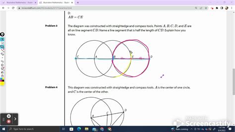 Illustrative Math Geometry Unit Lesson Student Practice Answers