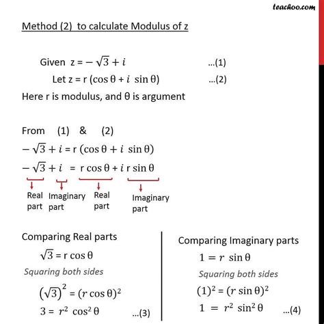 Question 2 Find Modulus Argument Of Z Root 3 I Modulus Arg