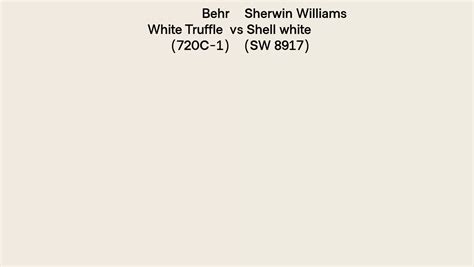 Behr White Truffle C Vs Sherwin Williams Shell White Sw