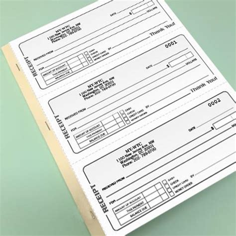 Part Receipt Book Custom Printed Designsnprint