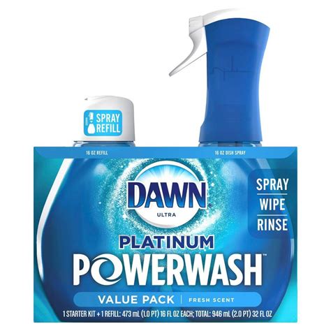 Dawn Fresh Scent Platinum Powerwash Dish Spray Dishwashing Dish Soap Bundle 16 Fl Oz