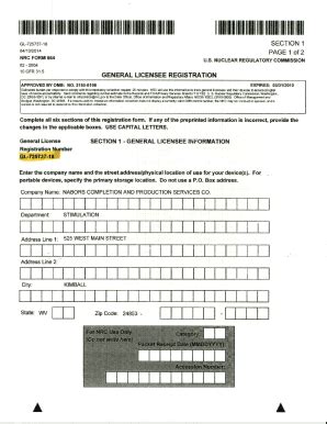 Fillable Online GL Registration From Nabors Completion And Fax