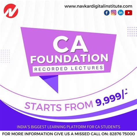 Ca Foundation Online Classes Ca Foundation Study Material Ca