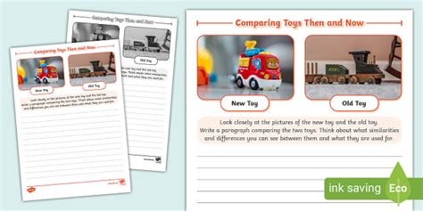 New Comparing Toys Then And Now Worksheet Twinkl