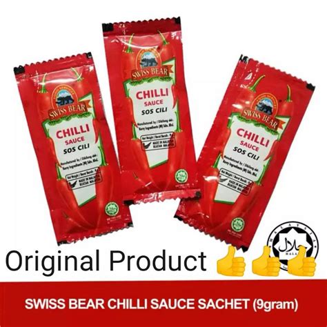 Swiss Bear Chili Sauce Sachets 100pkt Sachets X 9g Shopee Malaysia