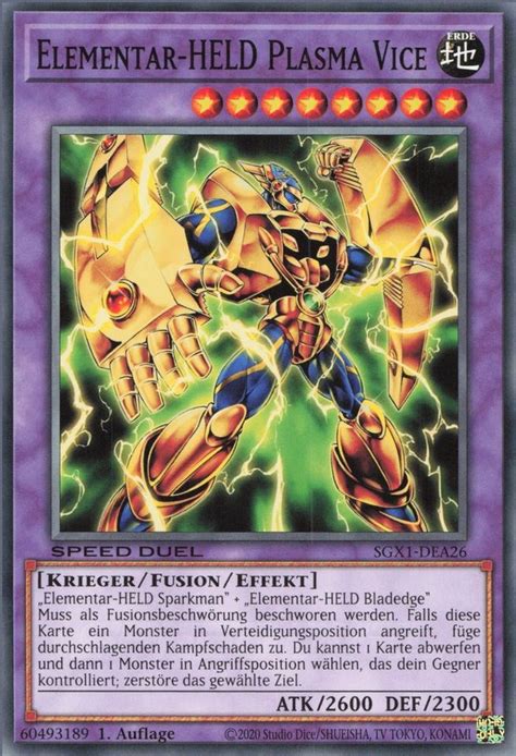 Recollectibles Sammelkarte Yugioh Karte Elementar Held Plasma Vice