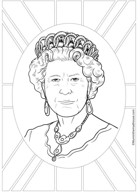 Remembering Queen Elizabeth Ii Colouring Poster Mum In The Madhouse