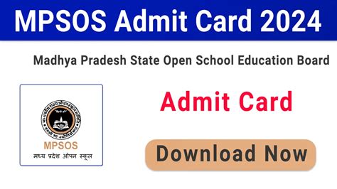 Mpsos Admit Card 2024 Download Link Released